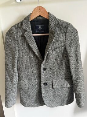 Crewcuts by J.Crew Boys Wool Herringbone Blazer Sport Coat Size 10